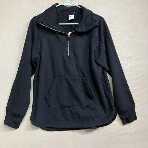 All in Motion Women's Small Black Core Fleece Pullover 1/2 Zip Sweatshirt Pocket - Picture 4 of 16